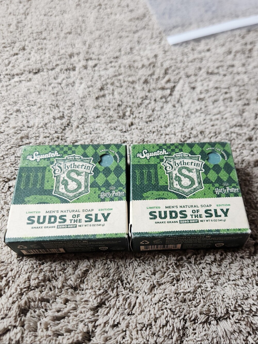 2 Slytherin SUDS OF THE SLY Men's Natural Soap - Green